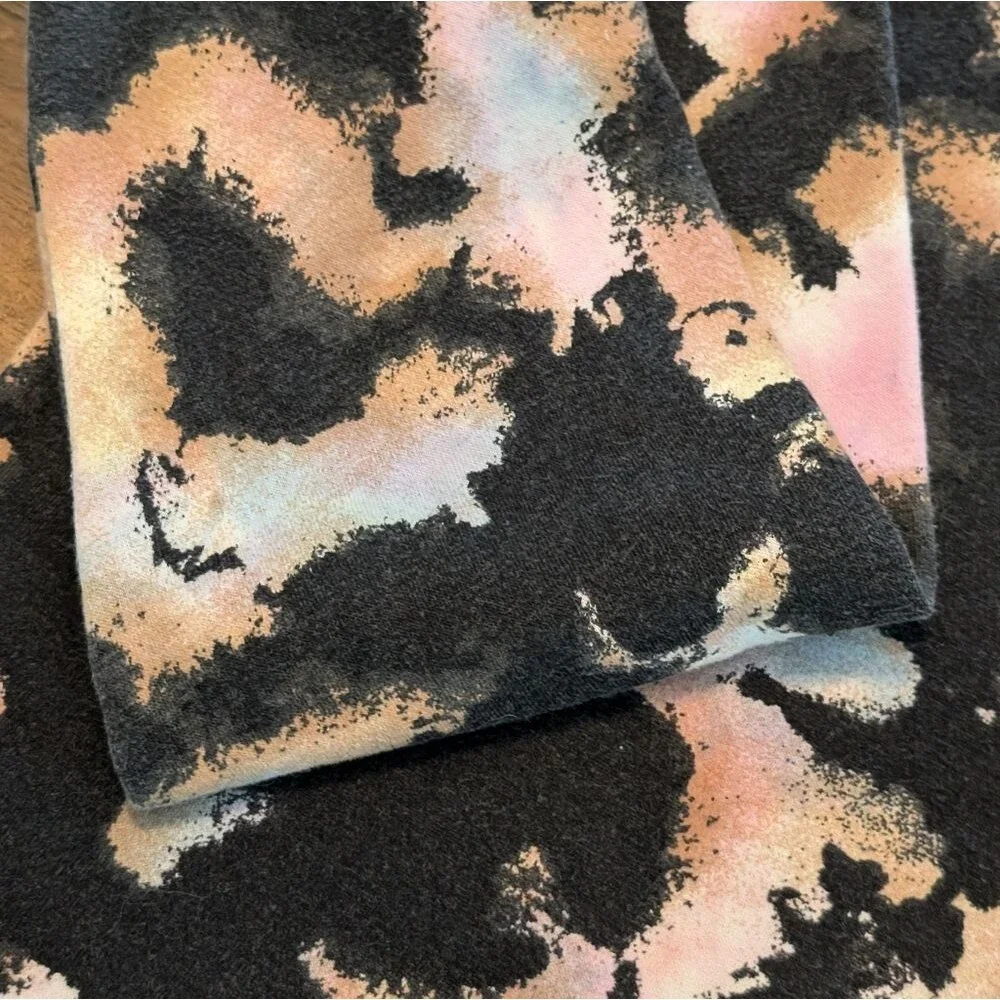 NWT Wild Fable Tie Dye Cropped Hoodie Black Multi Size Large - Picture 6 of 9
